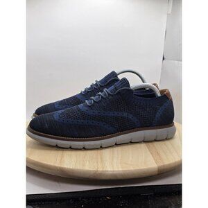 johnson and murphy charcoal Blue Lug Knit Wingtip mens shoes‎ 8.5M Slip On